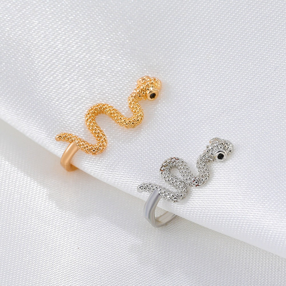 Snake shaped false nose nail nose ring human piercing jewelry for men and women - Korvel