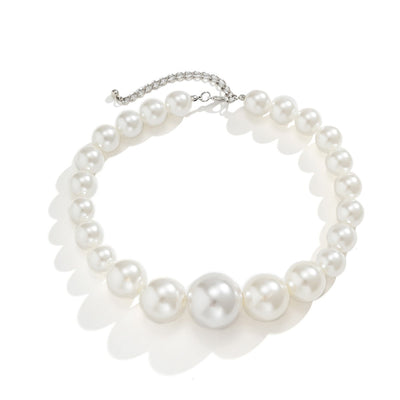 European and American Jewelry Retro Beaded Chain Necklace for Women Ethnic Imitation Pearls Design Necklaces Statement Jewelry - Korvel