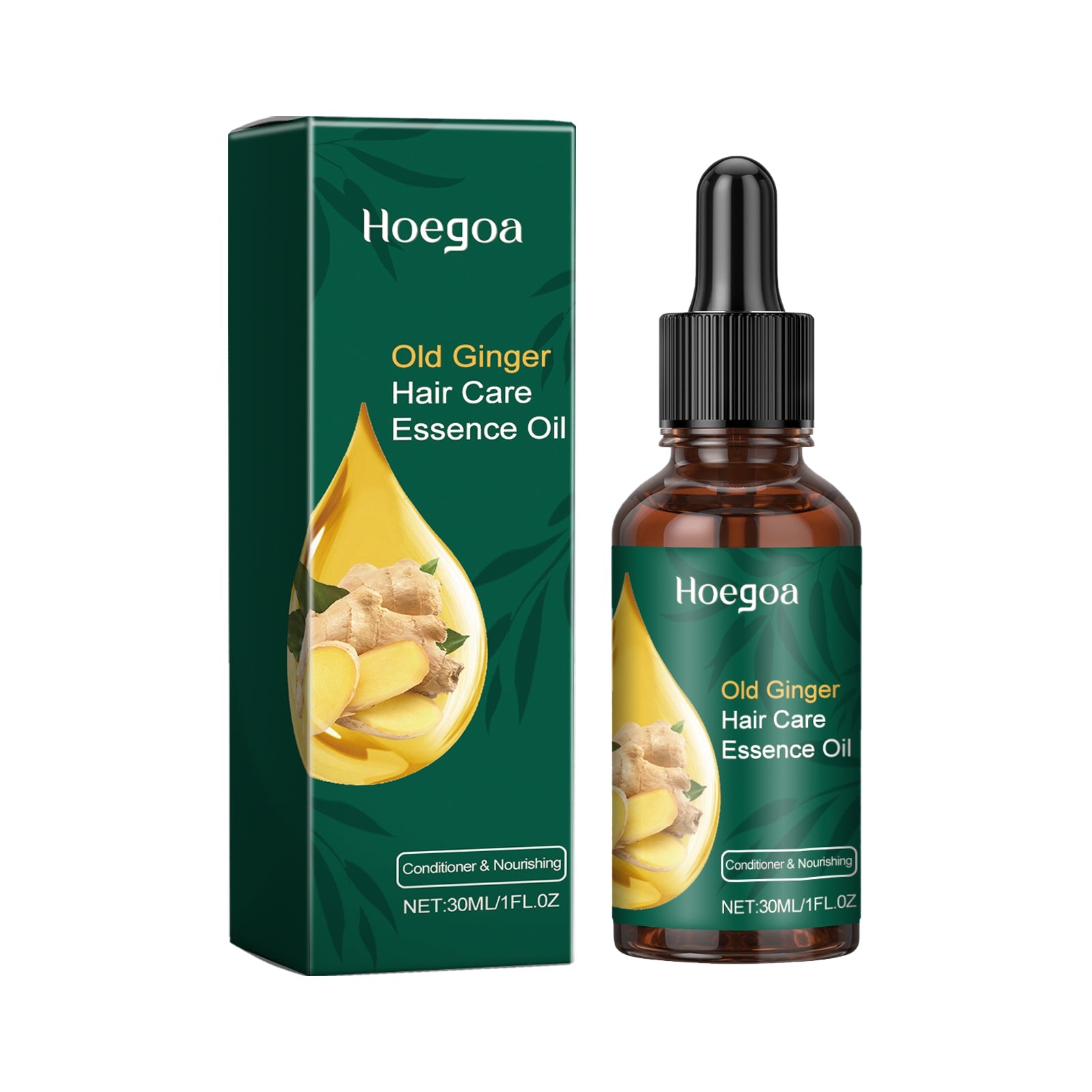 Old Ginger Hair Care Essence Oil, Moisturize Hair Roots Repair Frizzy Knot Supple Strong Thick Hair - Korvel