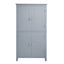 Bathroom floor storage cabinet, bathroom storage cabinet, 4-door independent cabinet, adjustable shelf, adaptive shelf, gray - Korvel