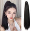 Grab clip ponytail wig female straight hair ponytail mini small grab clip ponytail long straight hair chemical fiber wig high ponytail - Korvel