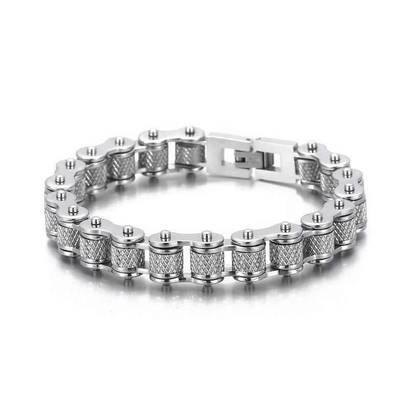 Bicycle Bracelet Titanium Steel Personalized Men's Motorcycle Chain Accessories - Korvel