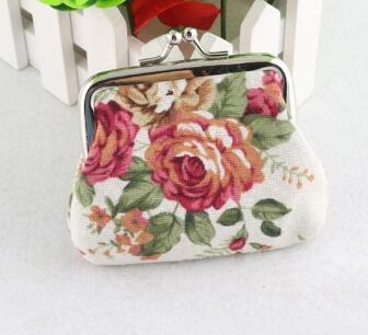 Women Coin Purse Cute Wallet Lady Retro Vintage Flower Small Wallet Hasp Purse Kawaii Bag Clutch Bag Monedero - Korvel
