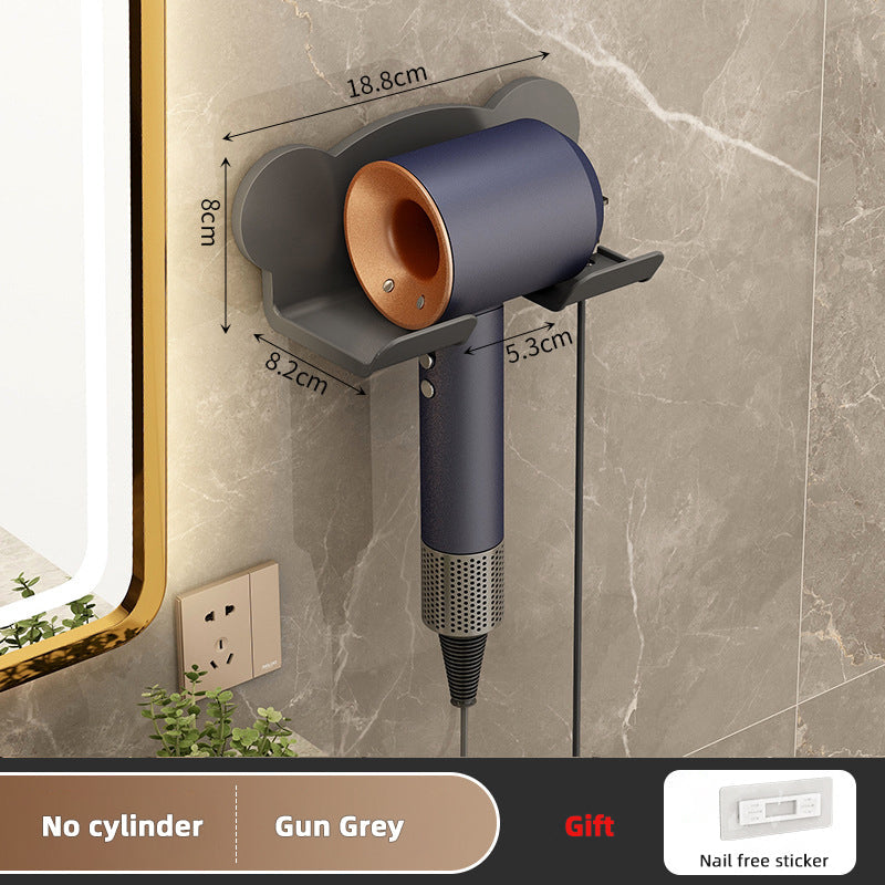 Premium Wall-Mounted Hair Dryer and Accessory Rack