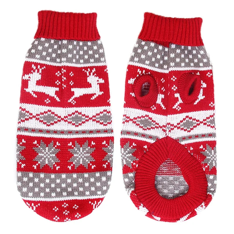 Warm Pet Dog Sweater Winter Dog Clothes for Small Medium Dogs Knitted Puppy Cat Coat Chihuahua French Bulldogs Yorkie Customes - Korvel