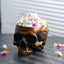 Bronze Skeleton Flower Pot Candy Storage Plate Makeup Brush - Korvel