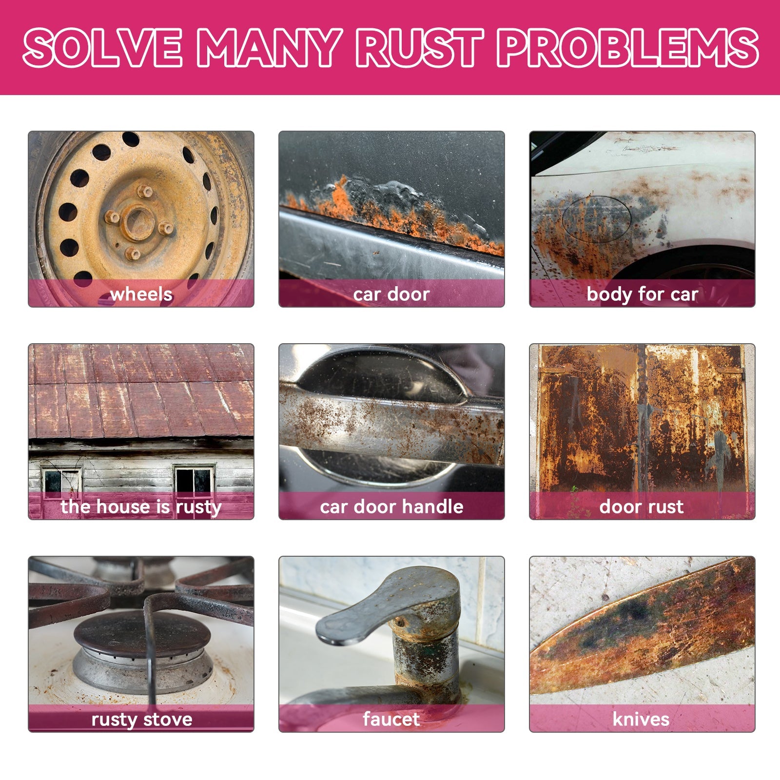 Auto Rust Remover Auto Wheel Hub Handlebar Parts Rust Cleaning And Decontamination Multi-Function Rust Remover - Korvel