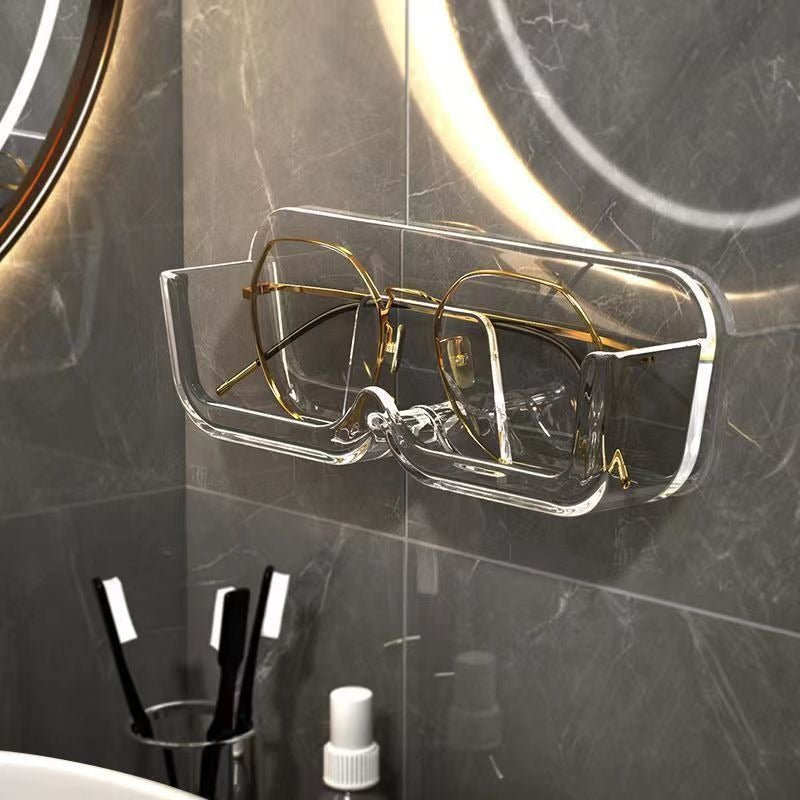 Glasses storage rack wall mounted non perforated decorative wall display sunglasses storage rack storage box - Korvel