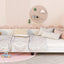 Twin Size Upholstered Daybed with Carton Ears Shaped Headboard White - Korvel