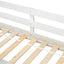 Twin Loft Wood Bed with Under-bed, Built-in Desk, a Storage Cabinet of 2 Drawers, Guardrails, Ladder,White - Korvel