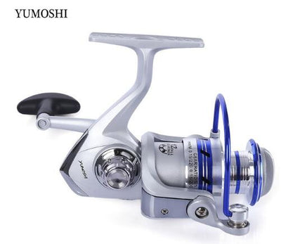 YUMOSHI AF1000-7000 12BB Gear Ratio 5.5:1 Half Metal Fishing Spinning Reel Machined aluminum Spool with Exchangeable Handle - Korvel