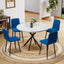 Dining Chairs Set of 4, Modern Kitchen Dining Room Chairs, Velvet Dining Chair Upholstered Cushion Seat and Sturdy Metal Legs - Korvel