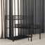L-shaped Metal Triple Twin Size Bunk Bed, Black - Korvel