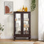 Elegant Dual Door Curio Cabinet with Adjustable Shelves