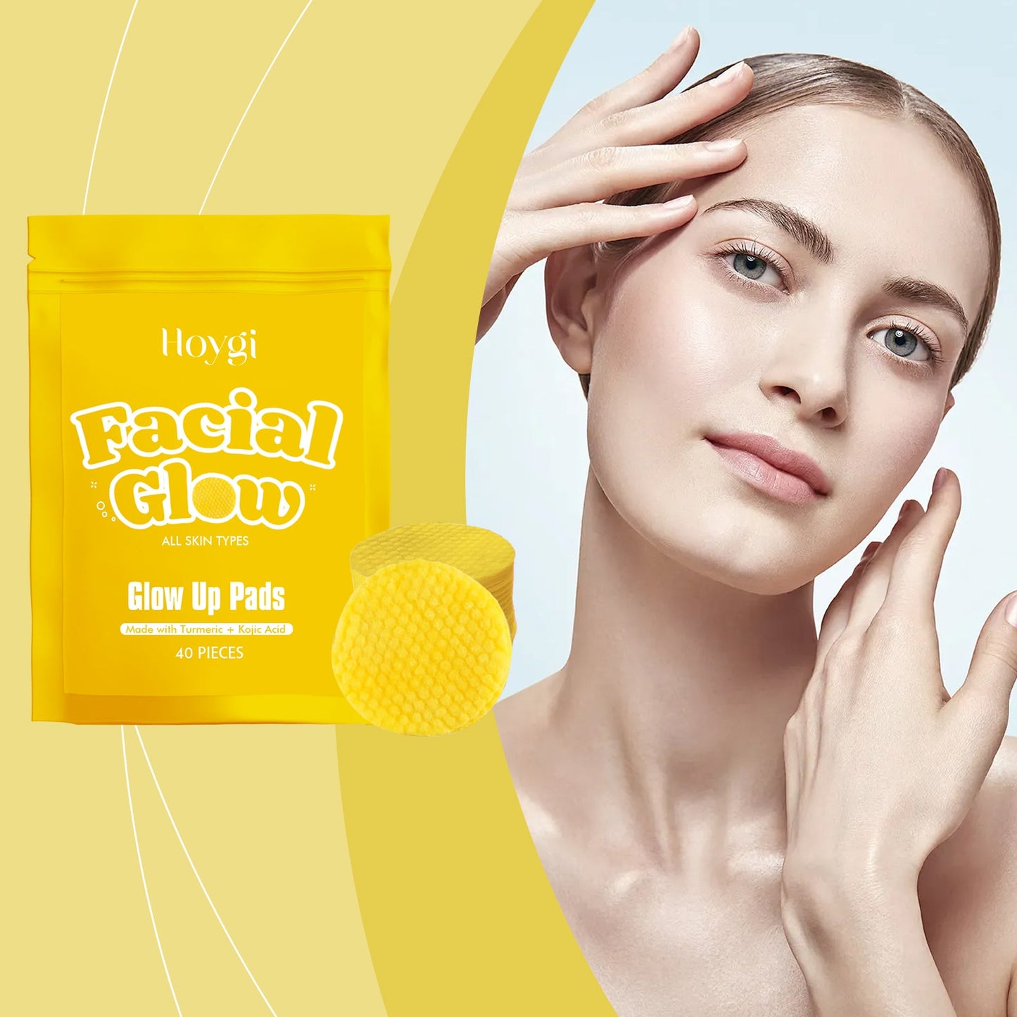 Turmeric Cleansing Pad Gently Cleanses Facial Skin, Improves Dull Skin, Cleanses, Soothes And Nourishes - Korvel