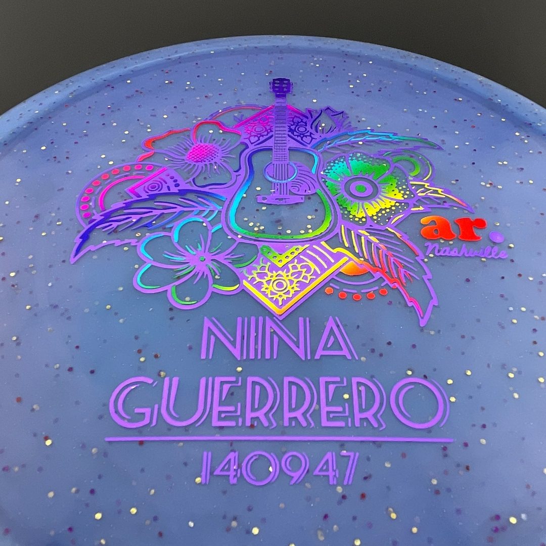 Aura de Metal Flake Diamante - Disco de Firma de Nina Guerrero