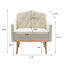 COOLMORE modern style armchair, plush decorative fabric armchair with golden metal legs (white teddy bear) - Korvel