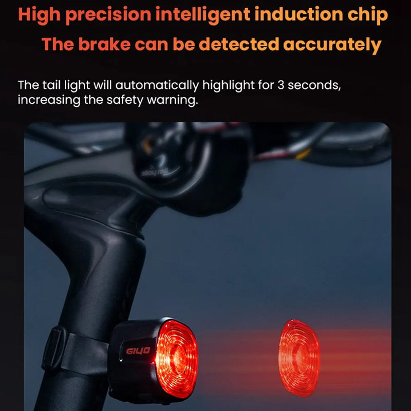Luz de Freno Inteligente para Bicicletas - Recargable y Resistente al Agua