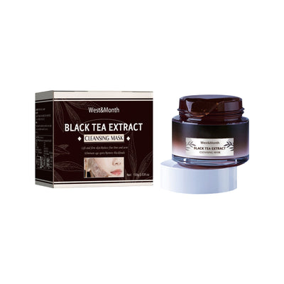 Black Tea Extract Cleansing Mask, Clean And Delicate Pore Brightening Skin Rejuvenating Daub Type Facial Mask - Korvel