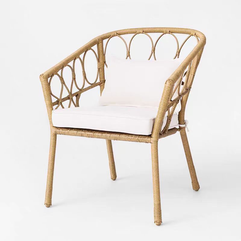 Outdoor dinner simple bamboo woven chair table legs - Korvel