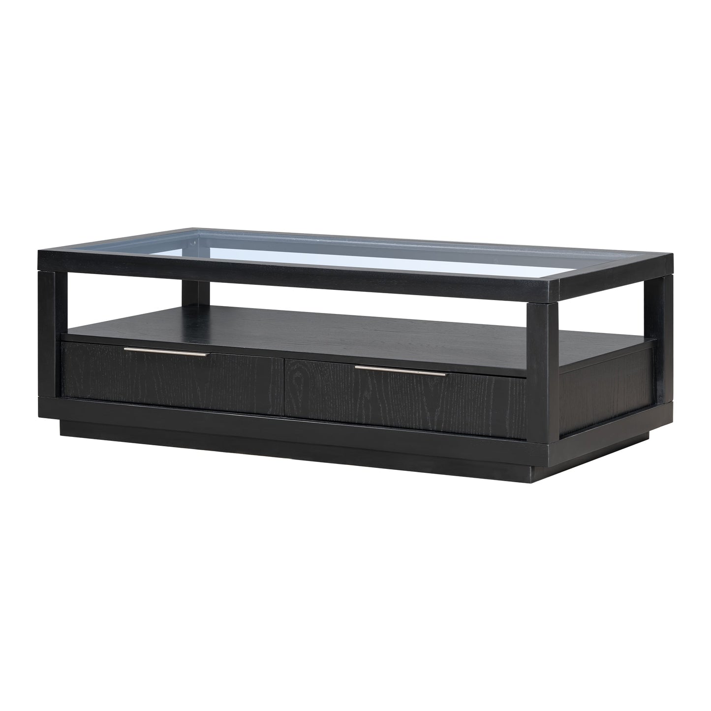 Table basse en bois moderne U-Can avec 2 tiroirs