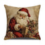 Nordic Style Santa Claus Pillow Cover for Holiday Decor