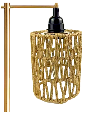 Paper rope lampshade hand woven bamboo lampshade Bohemian style lampshade ﻿ - Korvel