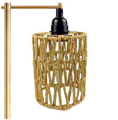 Paper rope lampshade hand woven bamboo lampshade Bohemian style lampshade ﻿ - Korvel