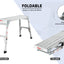 Aluminum Work Platform Large Size Step Stool Folding Portable Work Bench 40" Width Telescopic Feet 22" -27.5" Height Adjustable - Korvel
