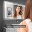 LED Bathroom Mirror 72x36 Inch with Anti-Fog and Dimming Features