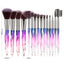 15 pcs Makeup Brushes Diamond Crystal Handle Makeup Tools Foundation Eyeshadow Brush - Korvel