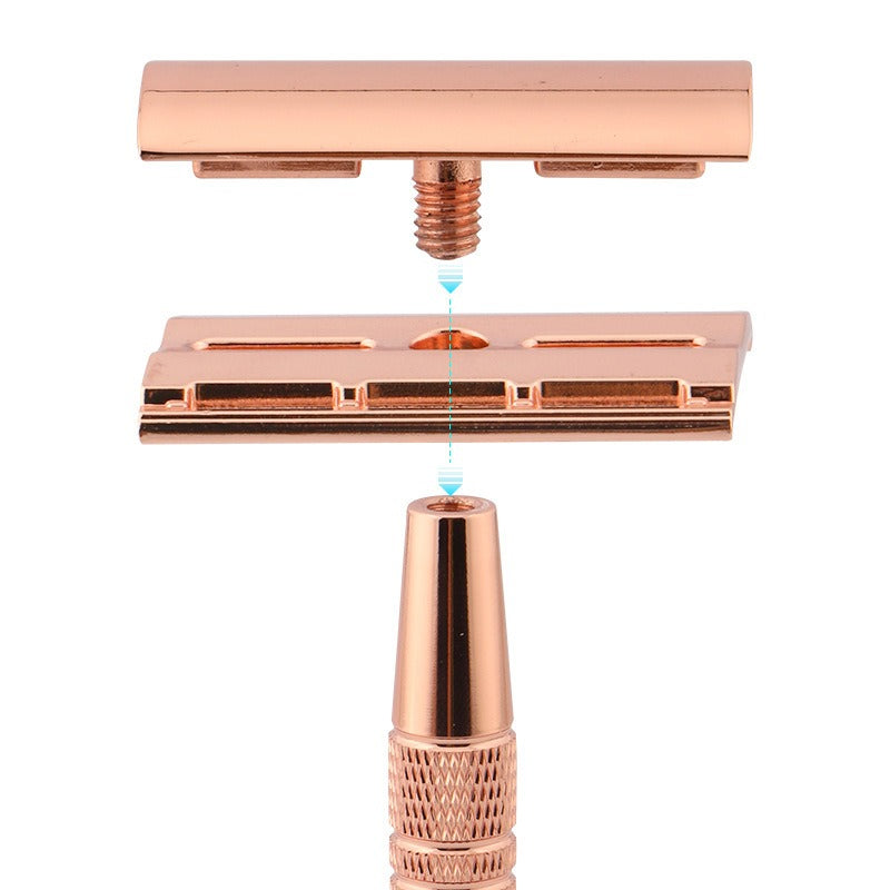 Old style shaver for both men and women, lightweight double-sided shaving blade, kraft paper packaging, alloy beard blade - Korvel
