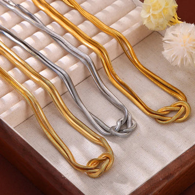 Titanium Steel Knot Necklace - Korvel