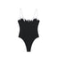 High fork V-neck vacation hot girl one-piece swimsuit female - Korvel