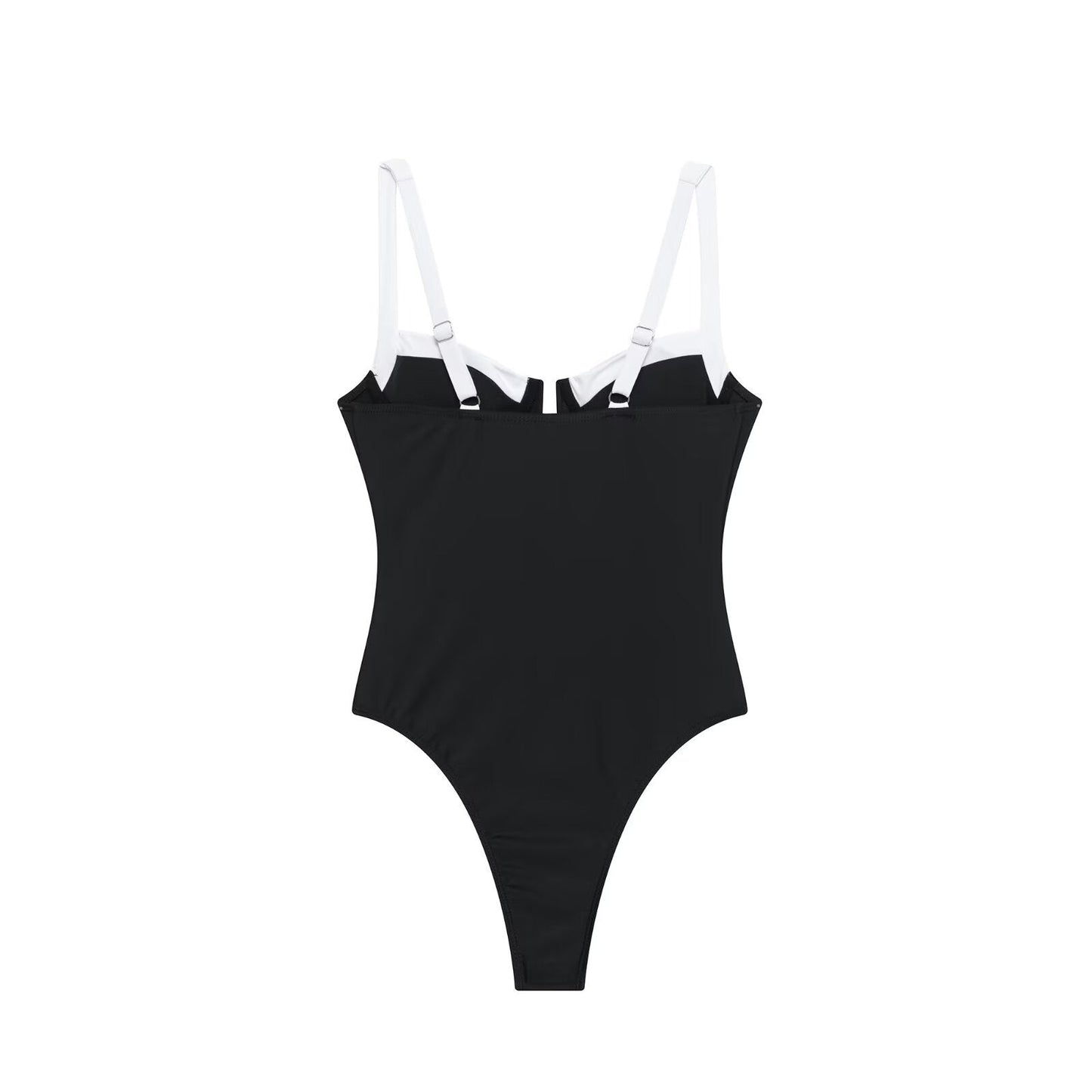 High fork V-neck vacation hot girl one-piece swimsuit female - Korvel