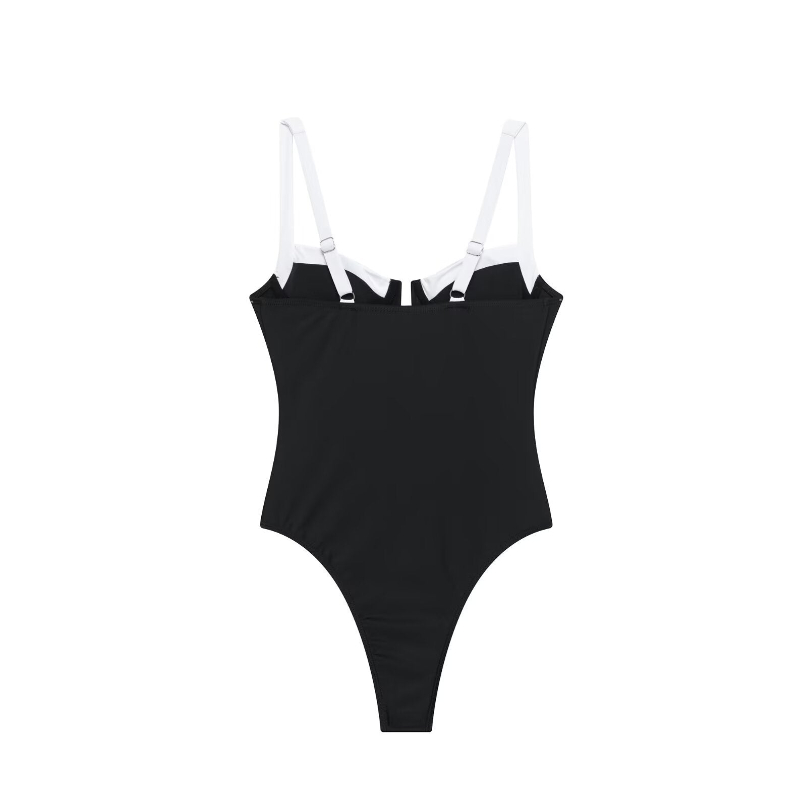 High fork V-neck vacation hot girl one-piece swimsuit female - Korvel