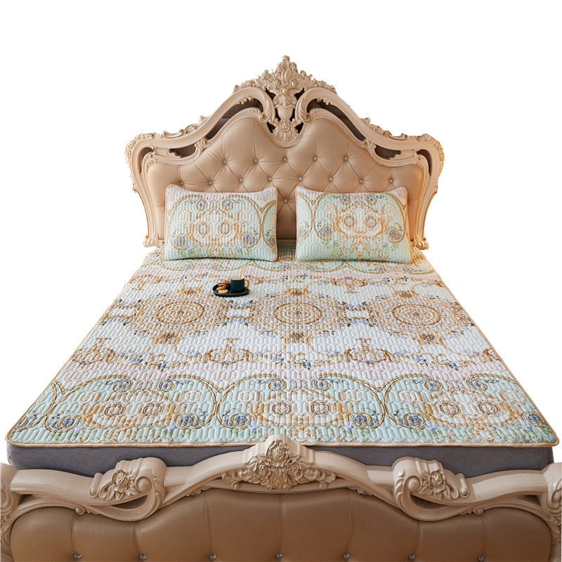 Summer Bed Sheet Ice Silk Mat Soft and Comfortable Latex Mattress Bedding Three-piece Breathable Mat for Comfortable Sleep - Korvel