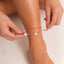 Double Layer Flower Petal Anklet - Elegant Foot Chain