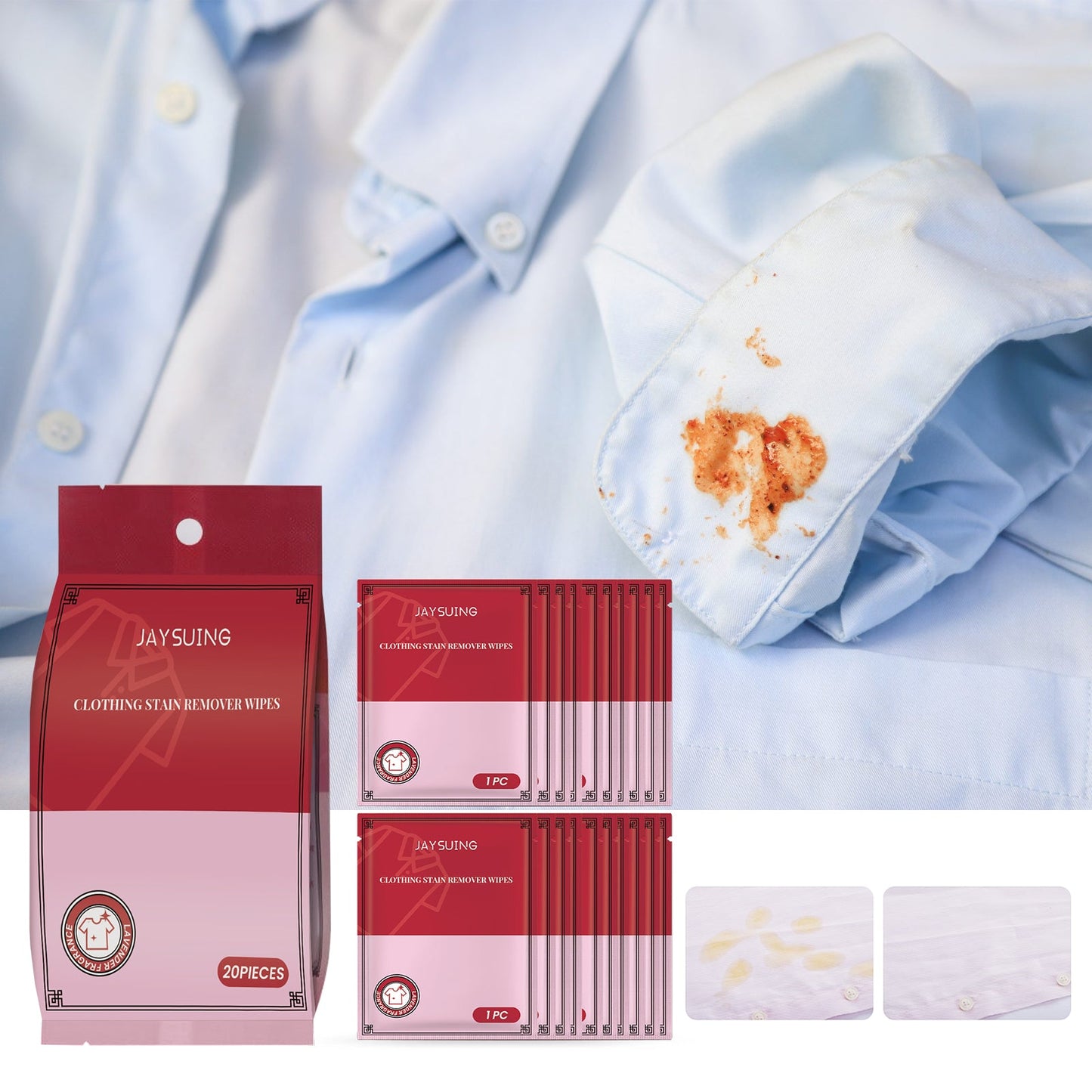 Toallitas de Decontaminación de Ropa Premium para Protección contra Manchas