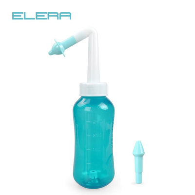 ELERA 300ml Double Nozzles Nasal Irrigator Wash Nasal Irrigation Pot Cleaner Bottle - Korvel