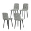 Dining Chairs Set of 4, Modern Kitchen Dining Room Chairs, Velvet Dining Chair Upholstered Cushion Seat and Sturdy Metal Legs - Korvel