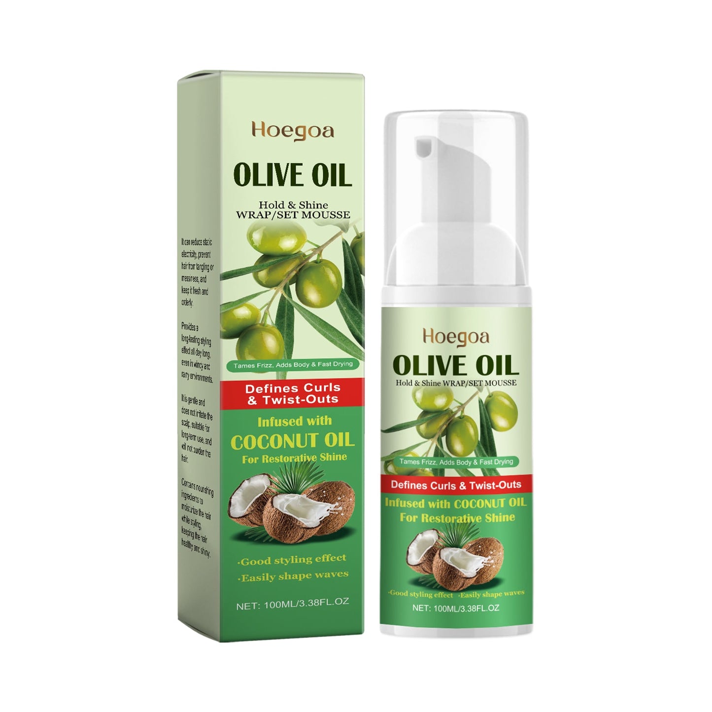 Hair Styling Foam Mousse Refreshing Oil Control Light Protection Volume Fluffy Long-Lasting Styling Dry Hair Mousse - Korvel