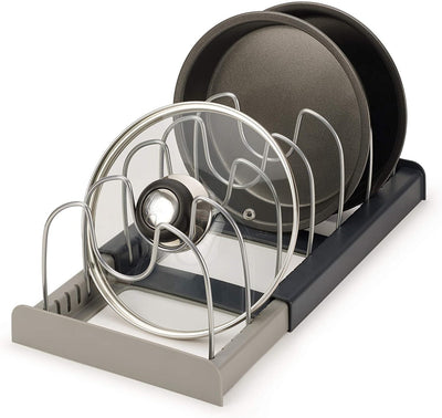 Telescopic Kitchen Utensils Storage Rack with Drainage Tray
