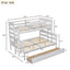 Wood Twin over Full Bunk Bed with 2 Drawers  White - Korvel