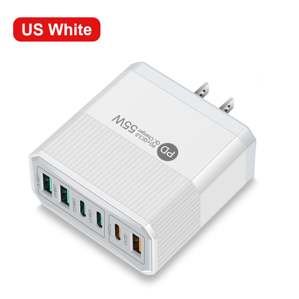 3PD+3USB mobile phone charger fast charging travel charger charging head - Korvel