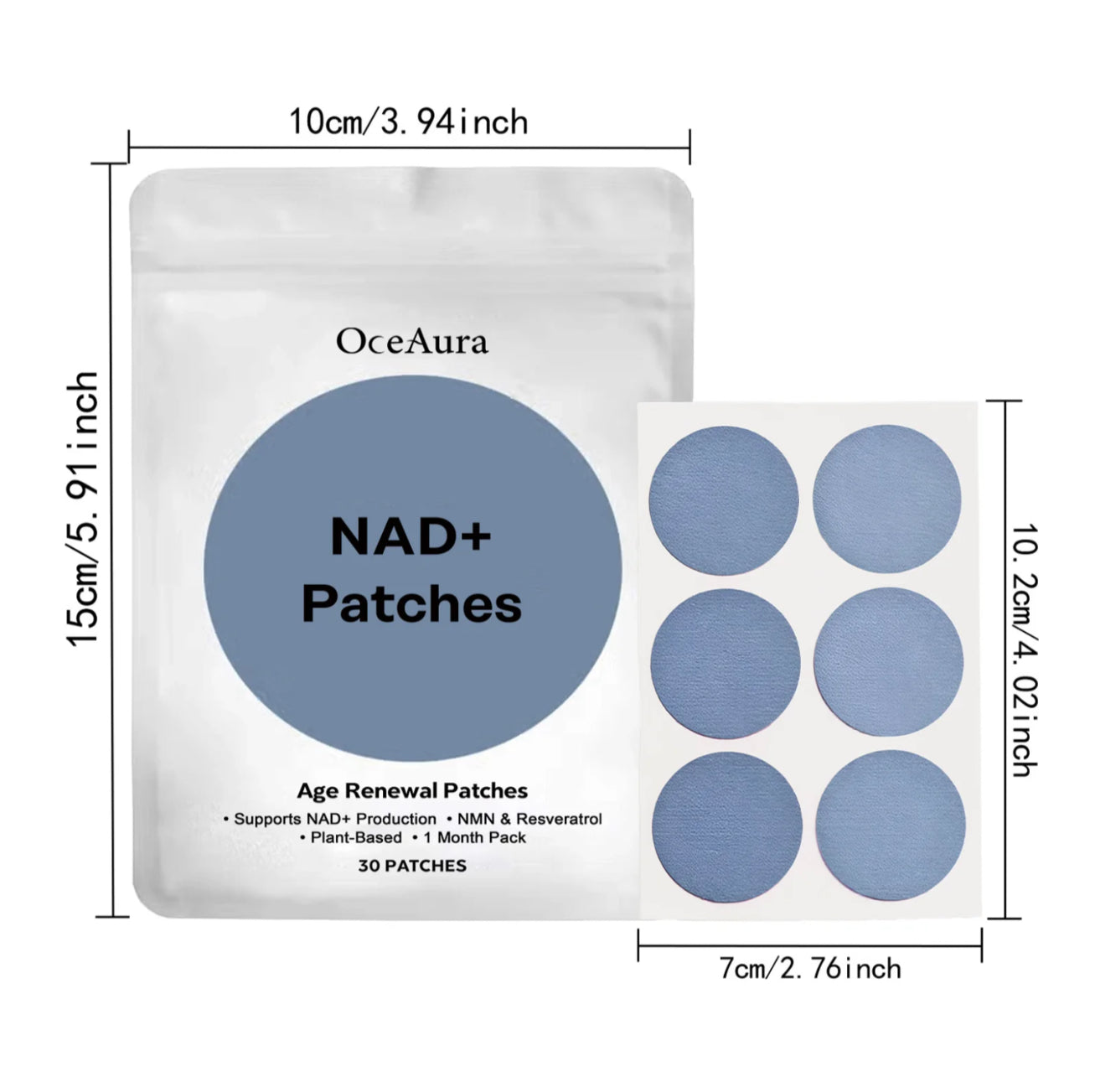 NAD+ Patches  GLP-1 Patch,Firming Skin and Body Shaping Care Patch - Korvel
