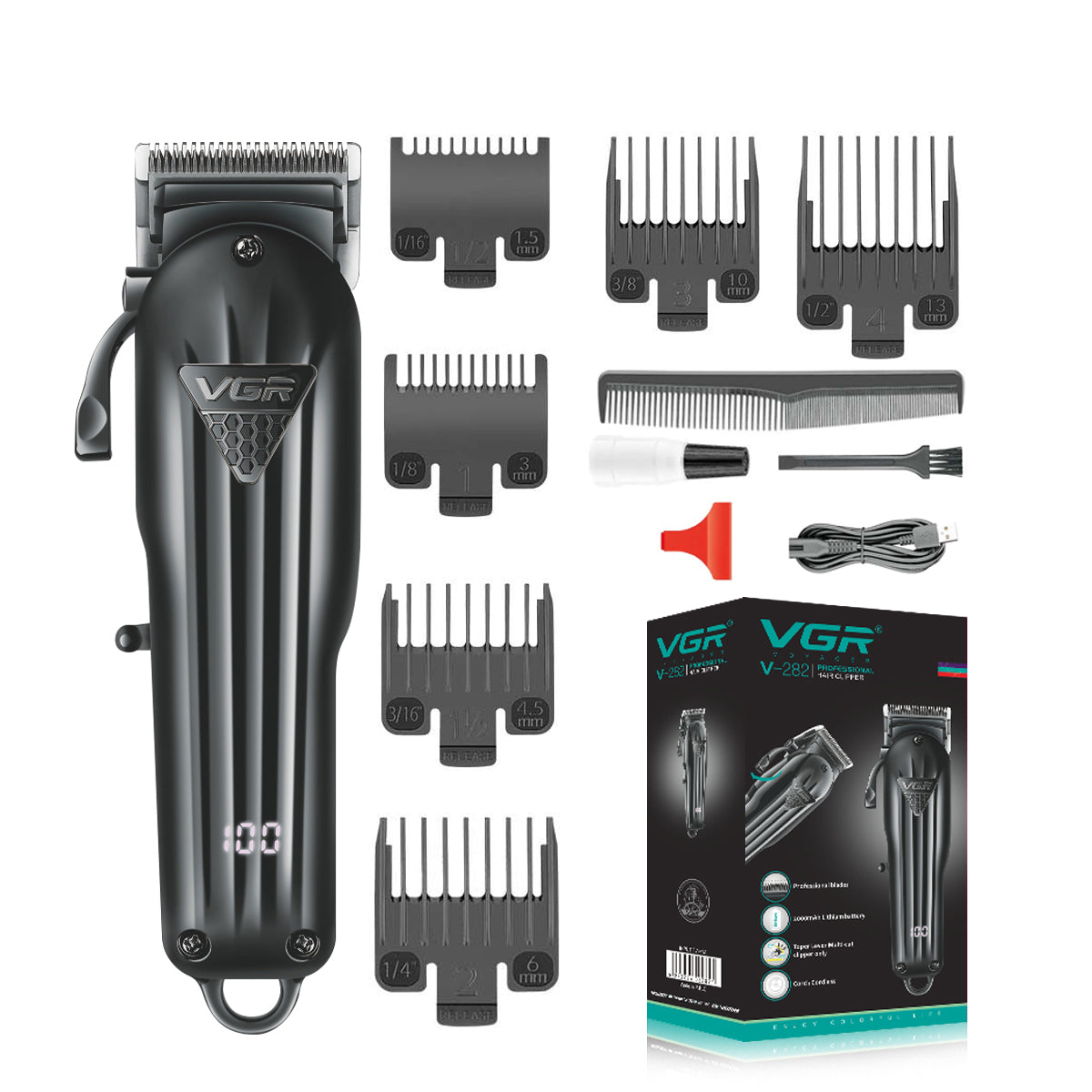 Electric Hair Clipper Fine Adjustment Gradual Change Electric Hair Salon Usb Rechargeable Household Electric Hair Clipper - Korvel