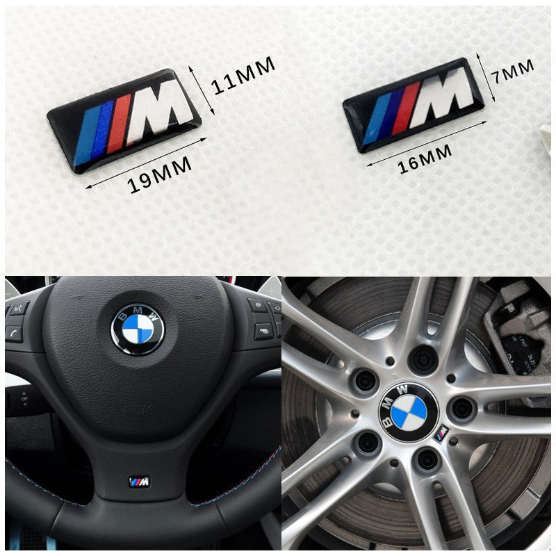 Suitable for BMW steering wheel decoration sticker 3 series 5 series 7 series BMW X1X3X5X6 key hub M car sticker - Korvel