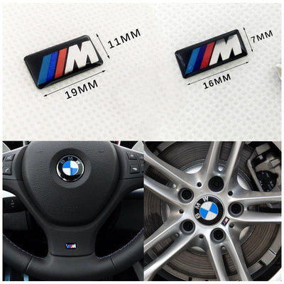 Suitable for BMW steering wheel decoration sticker 3 series 5 series 7 series BMW X1X3X5X6 key hub M car sticker - Korvel