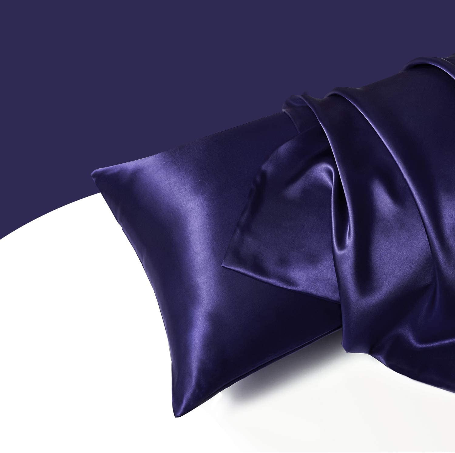 Simulation silk solid color polyester pillowcase envelope pillow pillow cases pillow pair multi-color - Korvel